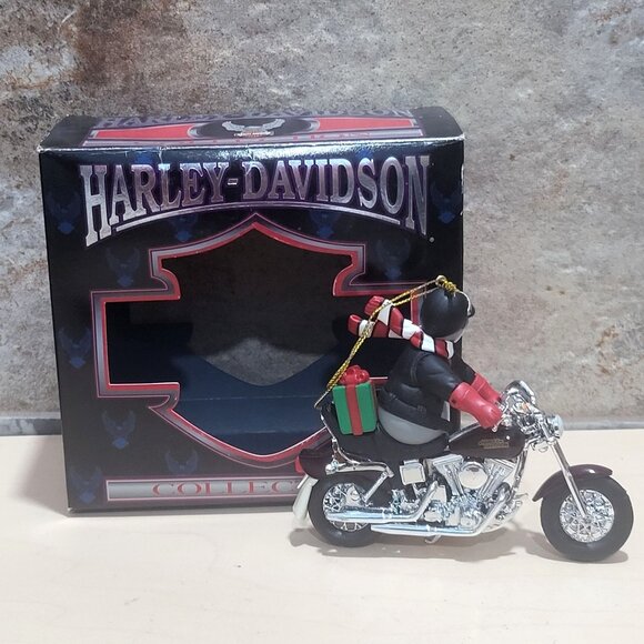 Harley Davidson Walrus Motorcycle North Pole Christmas Ornament 1999 - Picture 3 of 13
